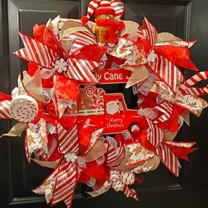 Hand crafted holiday wreath!
